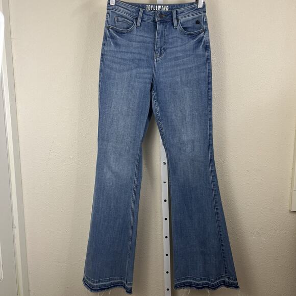 Idyllwind Old West High Rise Flare Jeans Womens Size 2 Released Hem Medium Wash - Picture 2 of 7